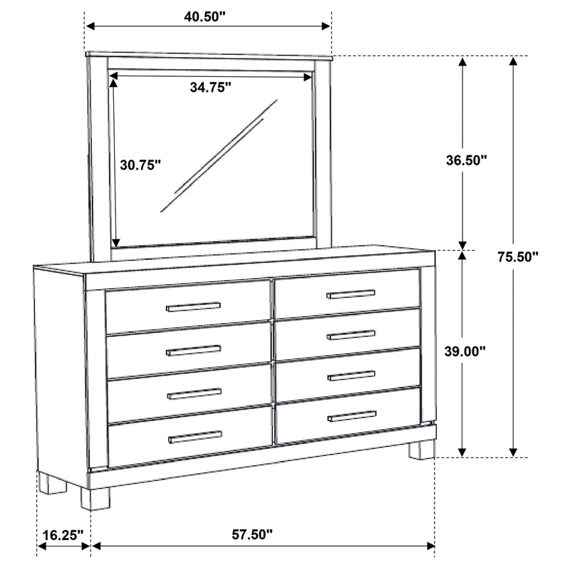 Woodmont Dresser with Mirror