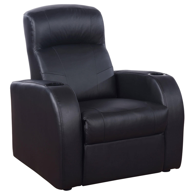 Cyrus Home Theater Upholstered Recliner Black - Theo's Factory Direct Mattress & Furniture (Columbus, OH)
