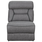 Higgins Upholstered Armless Chair Grey - Theo's Factory Direct Mattress & Furniture (Columbus, OH)