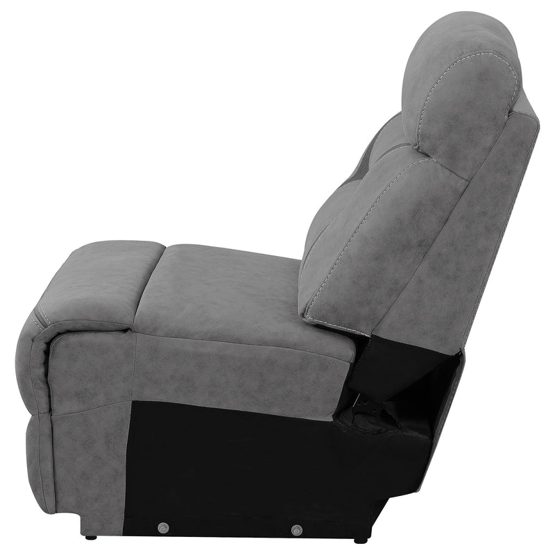 Higgins Upholstered Armless Chair Grey - Theo's Factory Direct Mattress & Furniture (Columbus, OH)