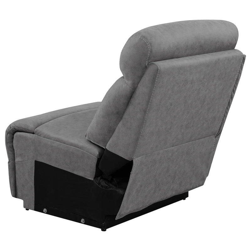 Higgins Upholstered Armless Chair Grey - Theo's Factory Direct Mattress & Furniture (Columbus, OH)