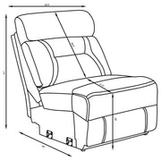 Higgins Upholstered Armless Chair Grey - Theo's Factory Direct Mattress & Furniture (Columbus, OH)