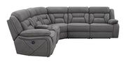 Higgins 4-piece Upholstered Power Sectional Grey - Theo's Factory Direct Mattress & Furniture (Columbus, OH)