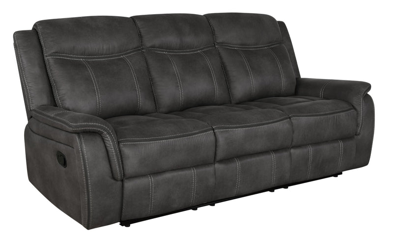 Lawrence Upholstered Tufted Back Motion Sofa - Theo's Factory Direct Mattress & Furniture (Columbus, OH)