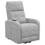 Howie Tufted Upholstered Power Lift Recliner Grey - Theo's Factory Direct Mattress & Furniture (Columbus, OH)