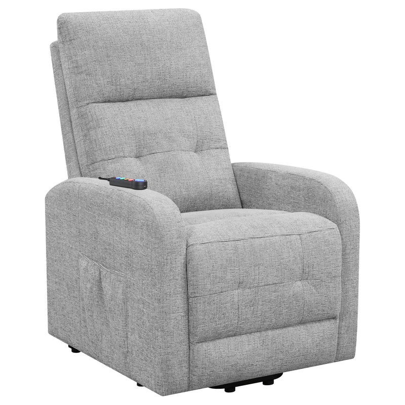 Howie Tufted Upholstered Power Lift Recliner Grey - Theo's Factory Direct Mattress & Furniture (Columbus, OH)
