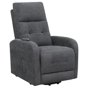 Howie Tufted Upholstered Power Lift Recliner Charcoal - Theo's Factory Direct Mattress & Furniture (Columbus, OH)