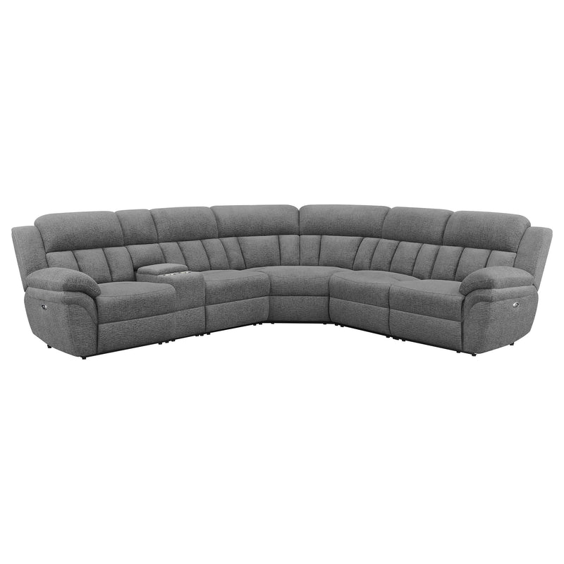 Bahrain 6-piece Upholstered Power Sectional Charcoal - Theo's Factory Direct Mattress & Furniture (Columbus, OH)