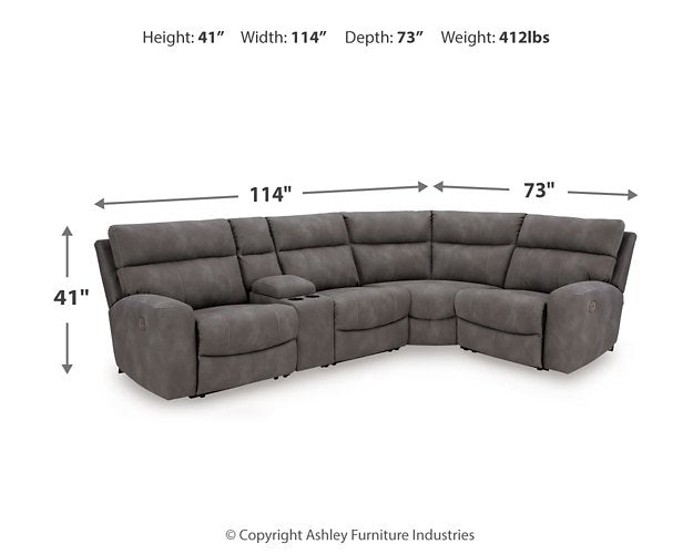 Next-Gen DuraPella Power Reclining Sectional - Theo's Factory Direct Mattress & Furniture (Columbus, OH)