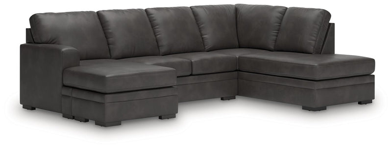 Lofton-Pike Sectional with Chaise - Theo's Factory Direct Mattress & Furniture (Columbus, OH)