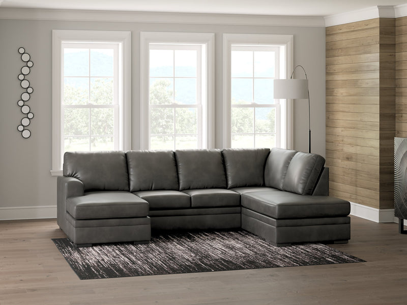Lofton-Pike Sectional with Chaise - Theo's Factory Direct Mattress & Furniture (Columbus, OH)
