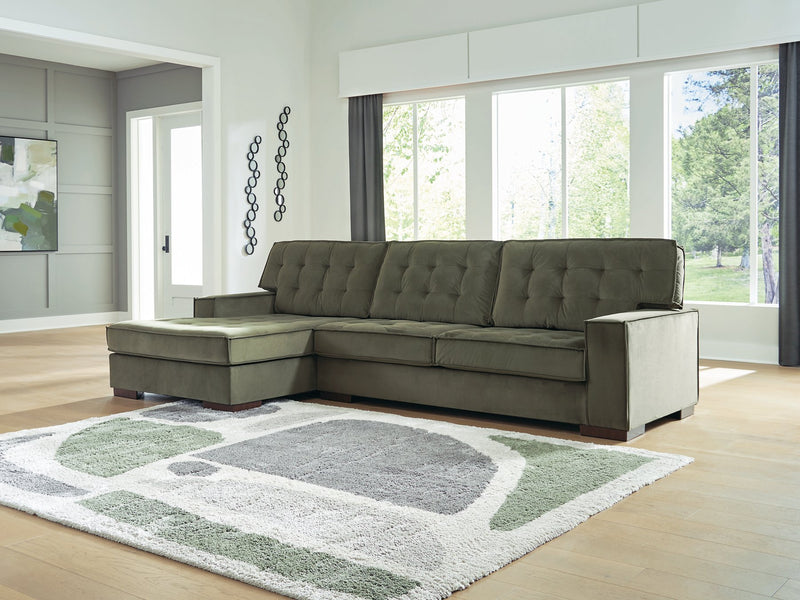 Caspian-Town Sectional with Chaise - Theo's Factory Direct Mattress & Furniture (Columbus, OH)