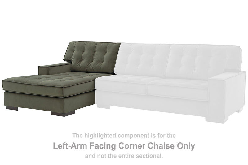 Caspian-Town Sectional with Chaise - Theo's Factory Direct Mattress & Furniture (Columbus, OH)