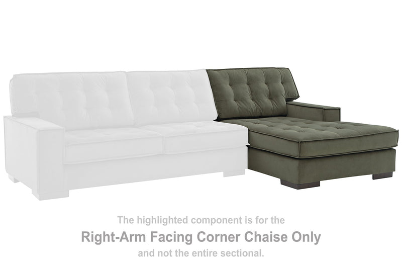 Caspian-Town Sectional with Chaise - Theo's Factory Direct Mattress & Furniture (Columbus, OH)