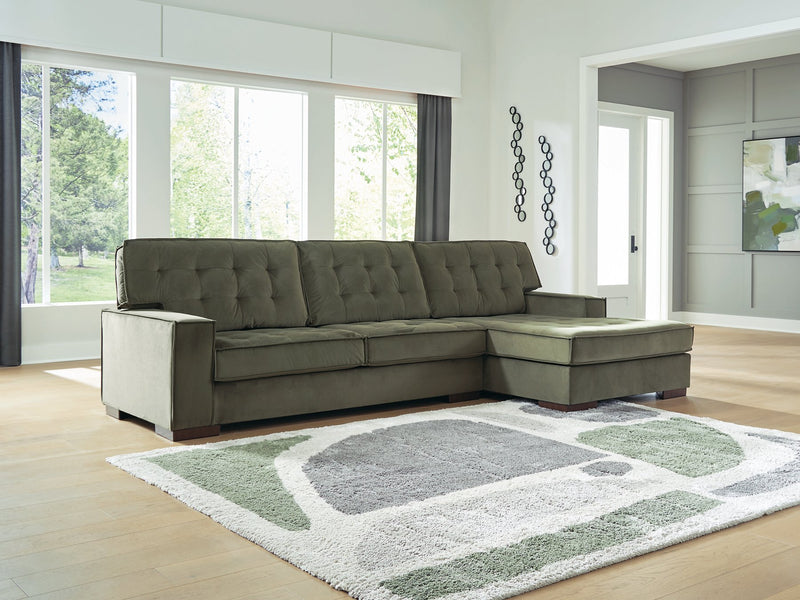 Caspian-Town Sectional with Chaise - Theo's Factory Direct Mattress & Furniture (Columbus, OH)