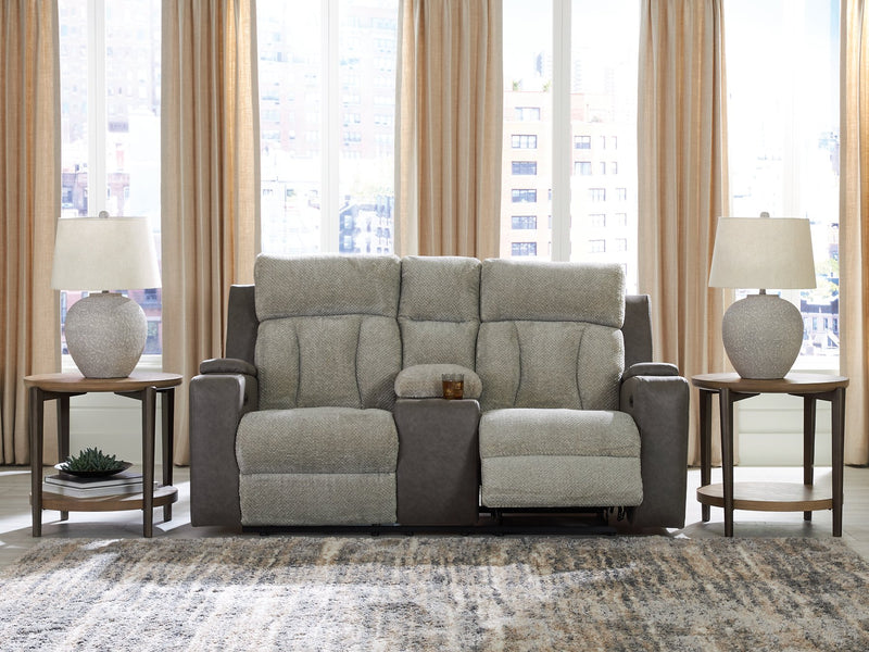WhipLash Power Reclining Loveseat with Console - Theo's Factory Direct Mattress & Furniture (Columbus, OH)