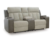WhipLash Power Reclining Loveseat with Console - Theo's Factory Direct Mattress & Furniture (Columbus, OH)