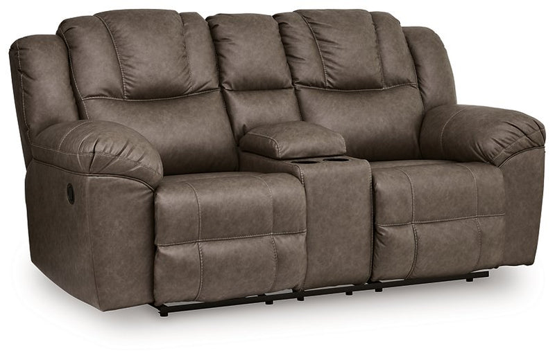 Lowilla Reclining Loveseat with Console - Theo's Factory Direct Mattress & Furniture (Columbus, OH)