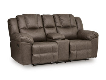 Lowilla Reclining Loveseat with Console - Theo's Factory Direct Mattress & Furniture (Columbus, OH)