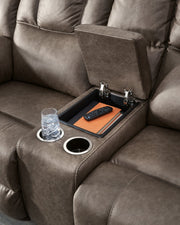 Lowilla Reclining Loveseat with Console - Theo's Factory Direct Mattress & Furniture (Columbus, OH)