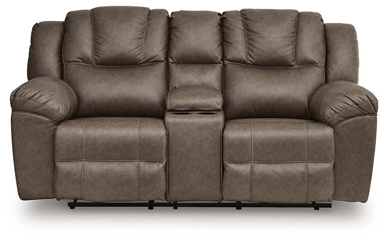 Lowilla Reclining Loveseat with Console - Theo's Factory Direct Mattress & Furniture (Columbus, OH)