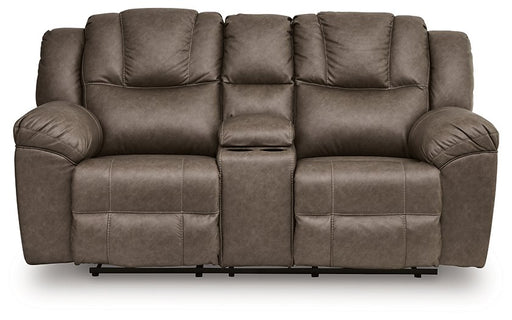 Lowilla Reclining Loveseat with Console - Theo's Factory Direct Mattress & Furniture (Columbus, OH)