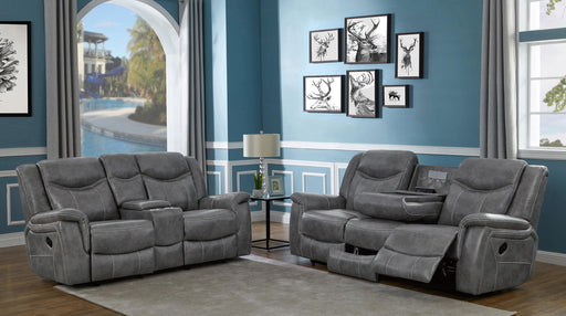 Conrad 2-piece Living Room Set Grey - Theo's Factory Direct Mattress & Furniture (Columbus, OH)