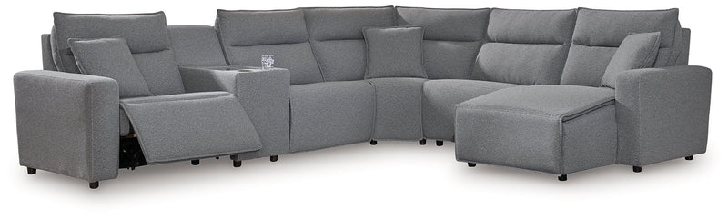 Modmax Power Reclining Sectional with Chaise - Theo's Factory Direct Mattress & Furniture (Columbus, OH)