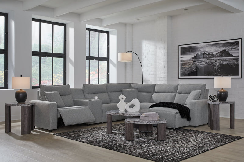 Modmax Power Reclining Sectional with Chaise - Theo's Factory Direct Mattress & Furniture (Columbus, OH)