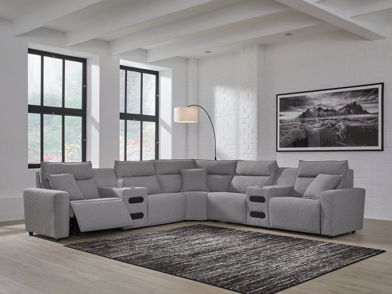 Modmax II Power Reclining Sectional with Audio Consoles - Theo's Factory Direct Mattress & Furniture (Columbus, OH)