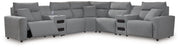 Modmax Power Reclining Sectional with Chaise - Theo's Factory Direct Mattress & Furniture (Columbus, OH)