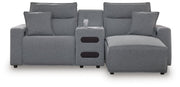 Modmax Power Reclining Sectional with Chaise - Theo's Factory Direct Mattress & Furniture (Columbus, OH)