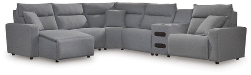 ModMax II Reclining Sectional with Chaise and Audio Console - Theo's Factory Direct Mattress & Furniture (Columbus, OH)