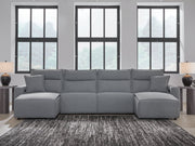 Modmax Power Reclining Sectional with Chaise - Theo's Factory Direct Mattress & Furniture (Columbus, OH)
