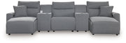 Modmax Power Reclining Sectional with Chaise - Theo's Factory Direct Mattress & Furniture (Columbus, OH)