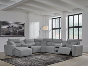 Modmax Power Reclining Sectional with Chaise - Theo's Factory Direct Mattress & Furniture (Columbus, OH)