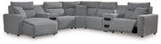 Modmax Power Reclining Sectional with Chaise - Theo's Factory Direct Mattress & Furniture (Columbus, OH)