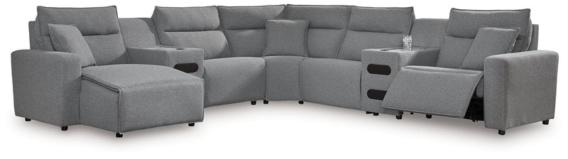 Modmax Power Reclining Sectional with Chaise - Theo's Factory Direct Mattress & Furniture (Columbus, OH)