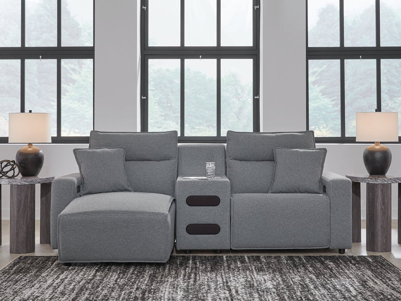 Modmax Power Reclining Sectional with Chaise - Theo's Factory Direct Mattress & Furniture (Columbus, OH)