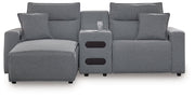 Modmax Power Reclining Sectional with Chaise - Theo's Factory Direct Mattress & Furniture (Columbus, OH)