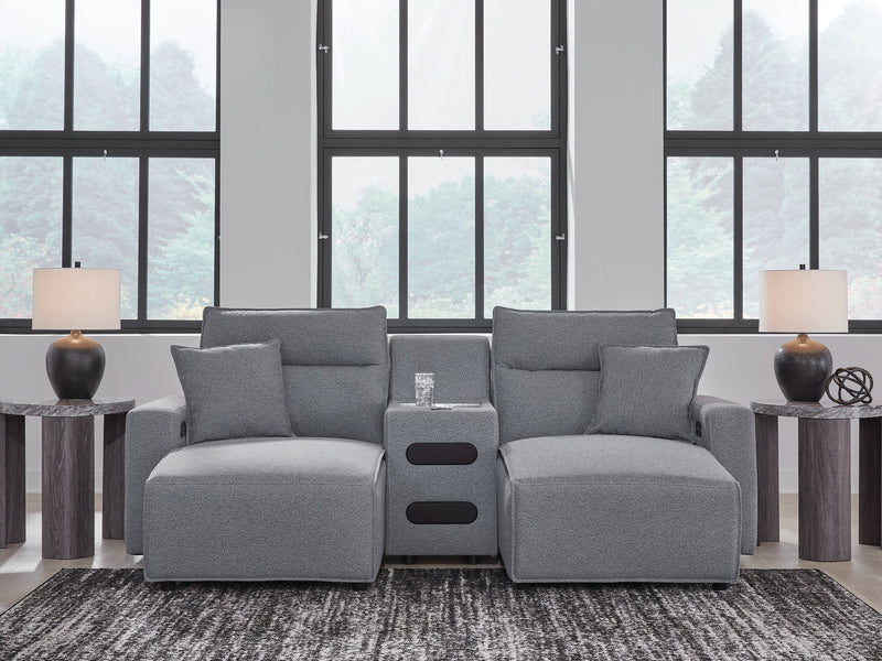 Modmax Power Reclining Sectional with Chaise - Theo's Factory Direct Mattress & Furniture (Columbus, OH)