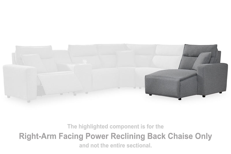 Modmax Power Reclining Sectional with Chaise - Theo's Factory Direct Mattress & Furniture (Columbus, OH)