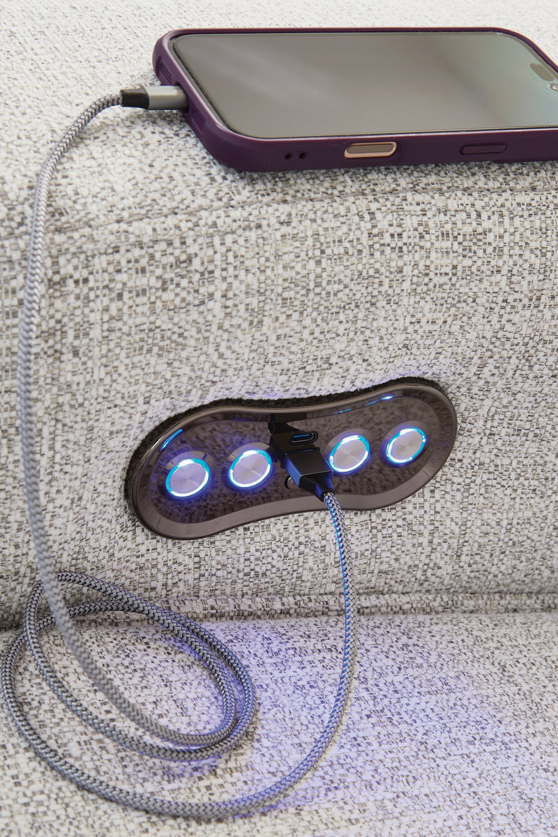 Modmax II Power Reclining Sectional with Audio Consoles - Theo's Factory Direct Mattress & Furniture (Columbus, OH)