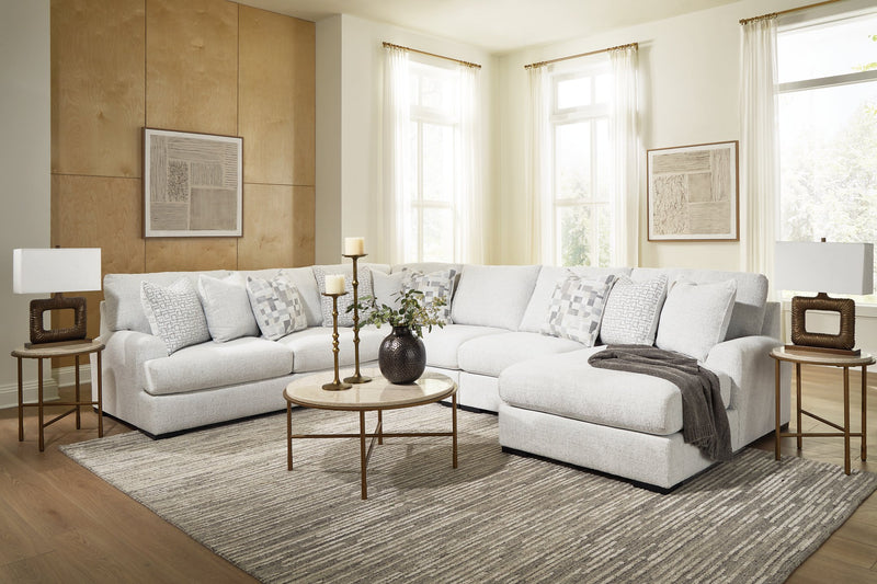 Misty-Lakes Sectional with Chaise - Theo's Factory Direct Mattress & Furniture (Columbus, OH)