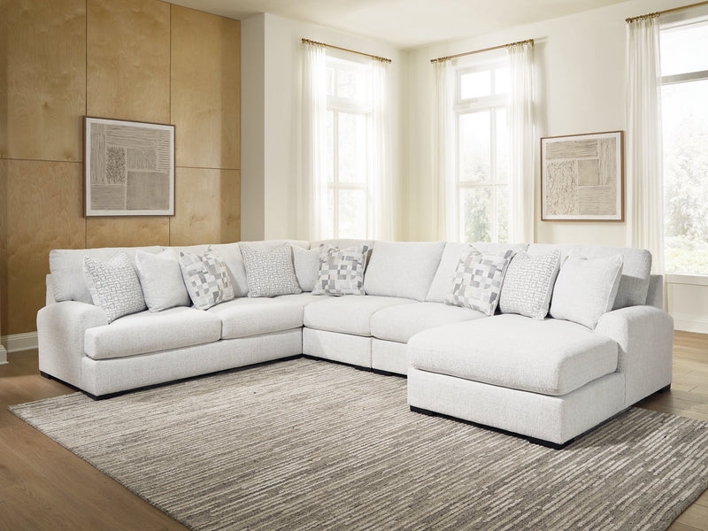 Misty-Lakes Sectional with Chaise - Theo's Factory Direct Mattress & Furniture (Columbus, OH)