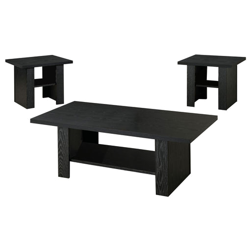 Rodez 3-piece Occasional Table Set Black Oak - Theo's Factory Direct Mattress & Furniture (Columbus, OH)