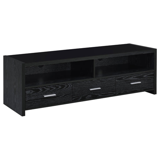 Alton 62" 3-drawer TV Console Black Oak - Theo's Factory Direct Mattress & Furniture (Columbus, OH)