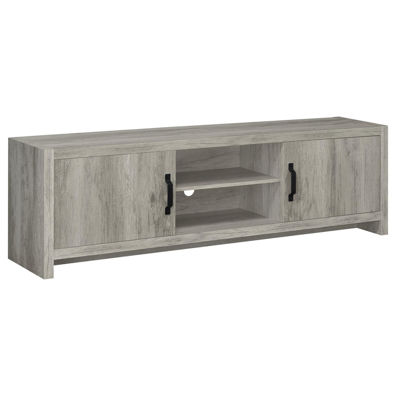 Burke 2-door TV Console Grey Driftwood - Theo's Factory Direct Mattress & Furniture (Columbus, OH)