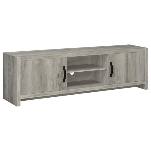 Burke 2-door TV Console Grey Driftwood - Theo's Factory Direct Mattress & Furniture (Columbus, OH)