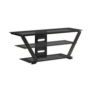 Donlyn 2-tier TV Console Black - Theo's Factory Direct Mattress & Furniture (Columbus, OH)